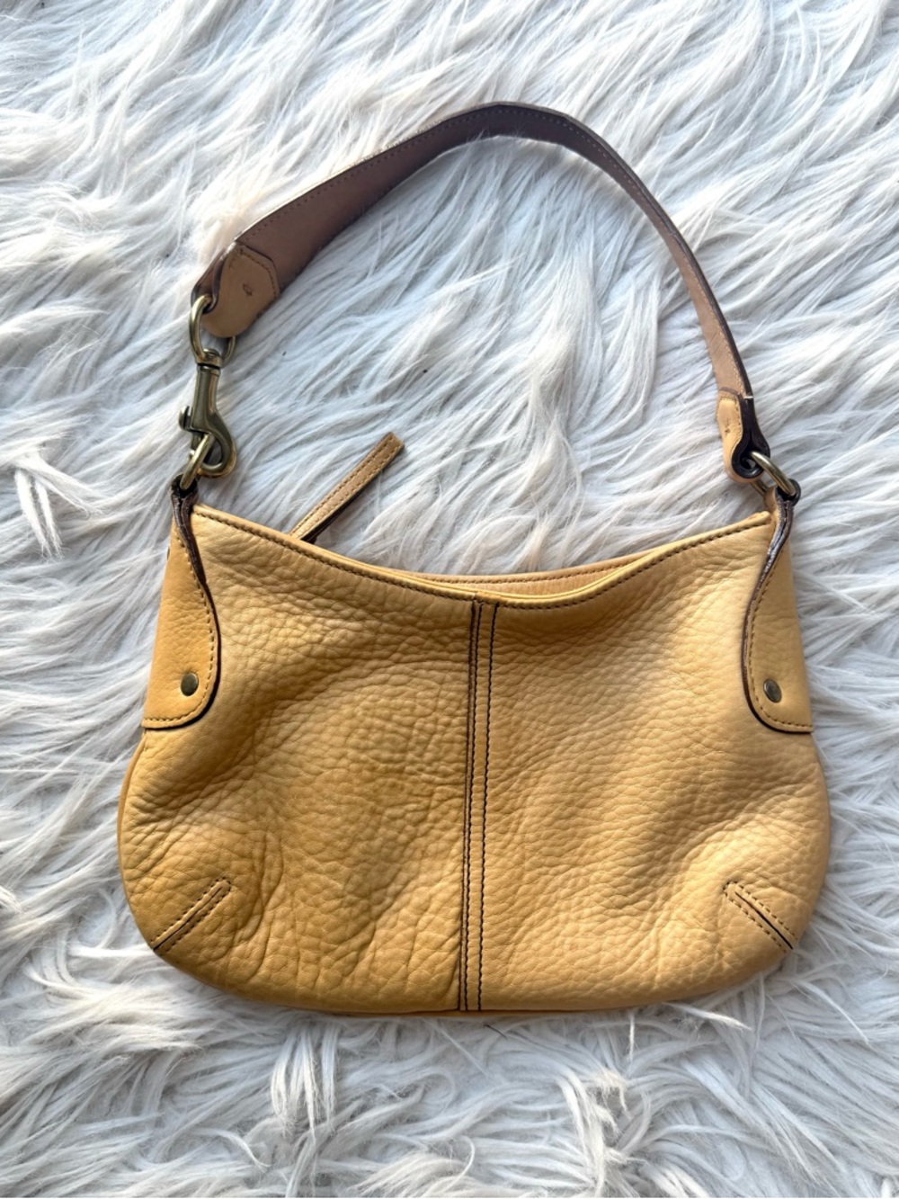 Vintage Y2K Coach Millbrook Demi Hobo Bag 2002 No 9604 Banana Yellow